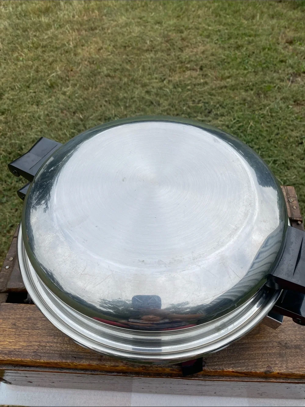 Vtg Regal Society Stainless Steel Automatic Skillet Dome S-Steel Lid K7260 USA